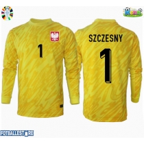 Polen Wojciech Szczesny #1 Keeper Hjemmedrakt EM 2024 Langermet